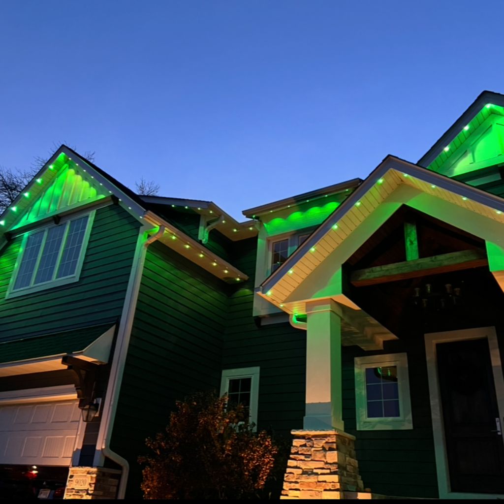 Permanent LED front and sides lighting